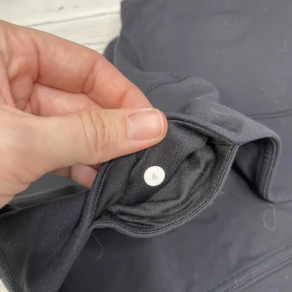 Lululemon Wunder Under Crop *SE Pleat 6 Black Luon - Picture 6 of 6